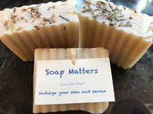 Load image into Gallery viewer, Soap Matters Natural Soap With lavender flowers Lavender soap (the Calming bar)