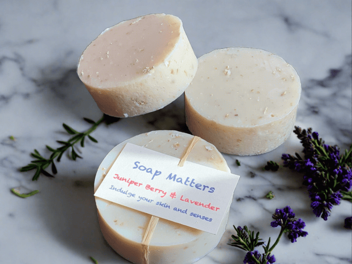 Soap Matters Natural Soap Juniperberry & Lavender soap (the De-stressing and Detox bar)