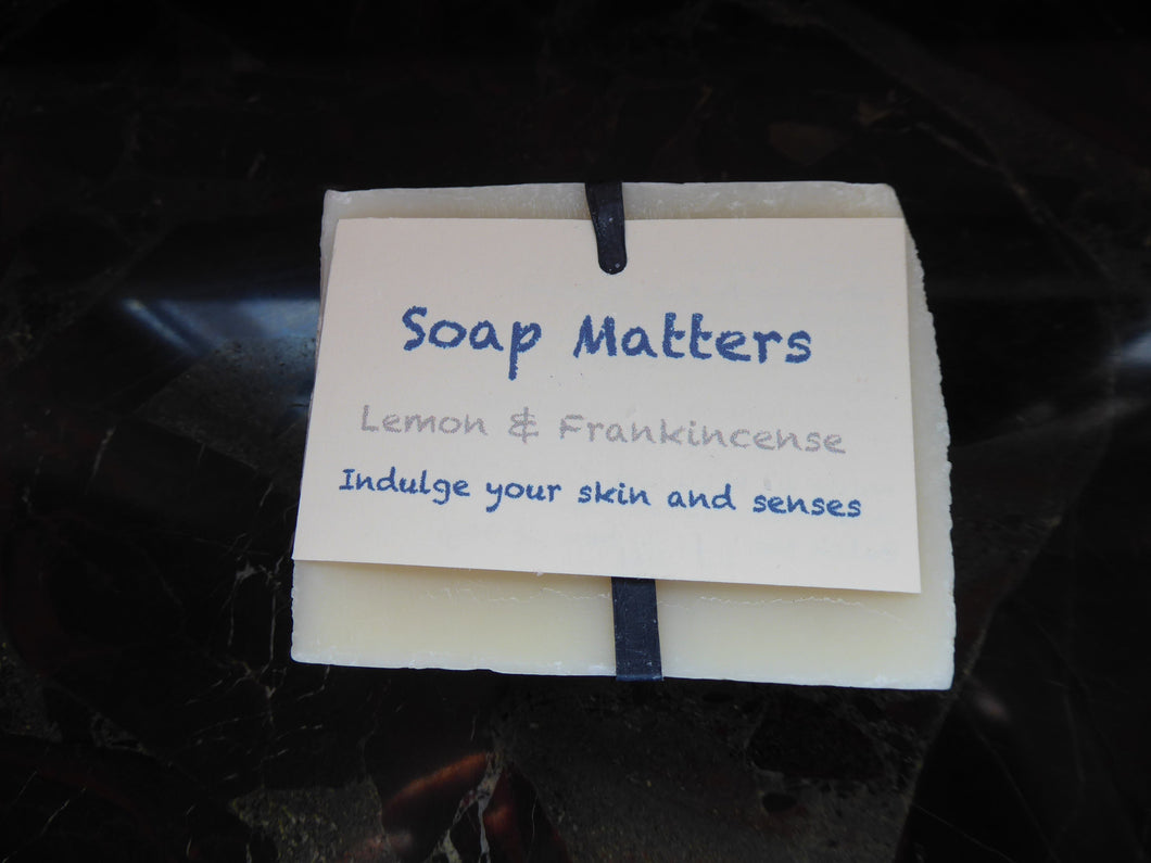 Soap Matters Natural Soap Labelled Lemon and Frankincense soap (the Rejuvenating bar)