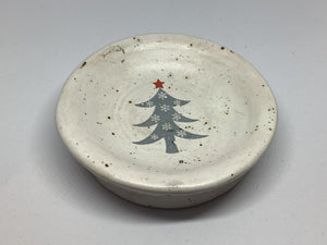 Soap Matters Dish White with Christmas tree Small designer soap dish