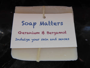 Geranium and Bergamot natural soap