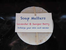 Load image into Gallery viewer, Juniper and Lavender natural soap
